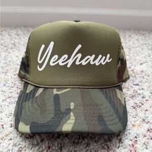 Camouflage Yeehaw Trucker Hat